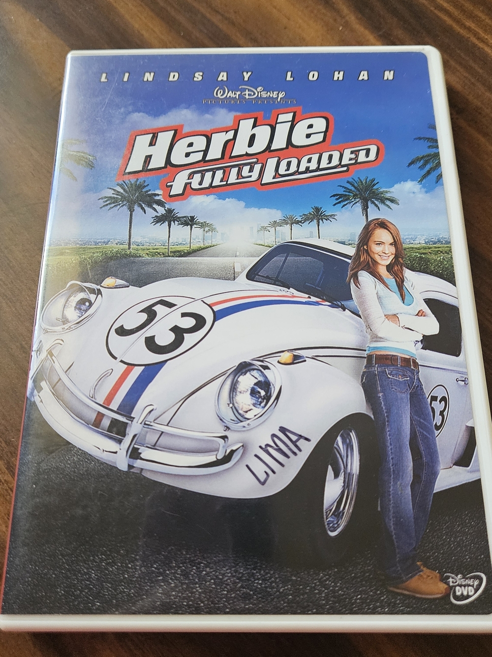 Herbie Fully Loaded DVD - White with Red & Blue Accents